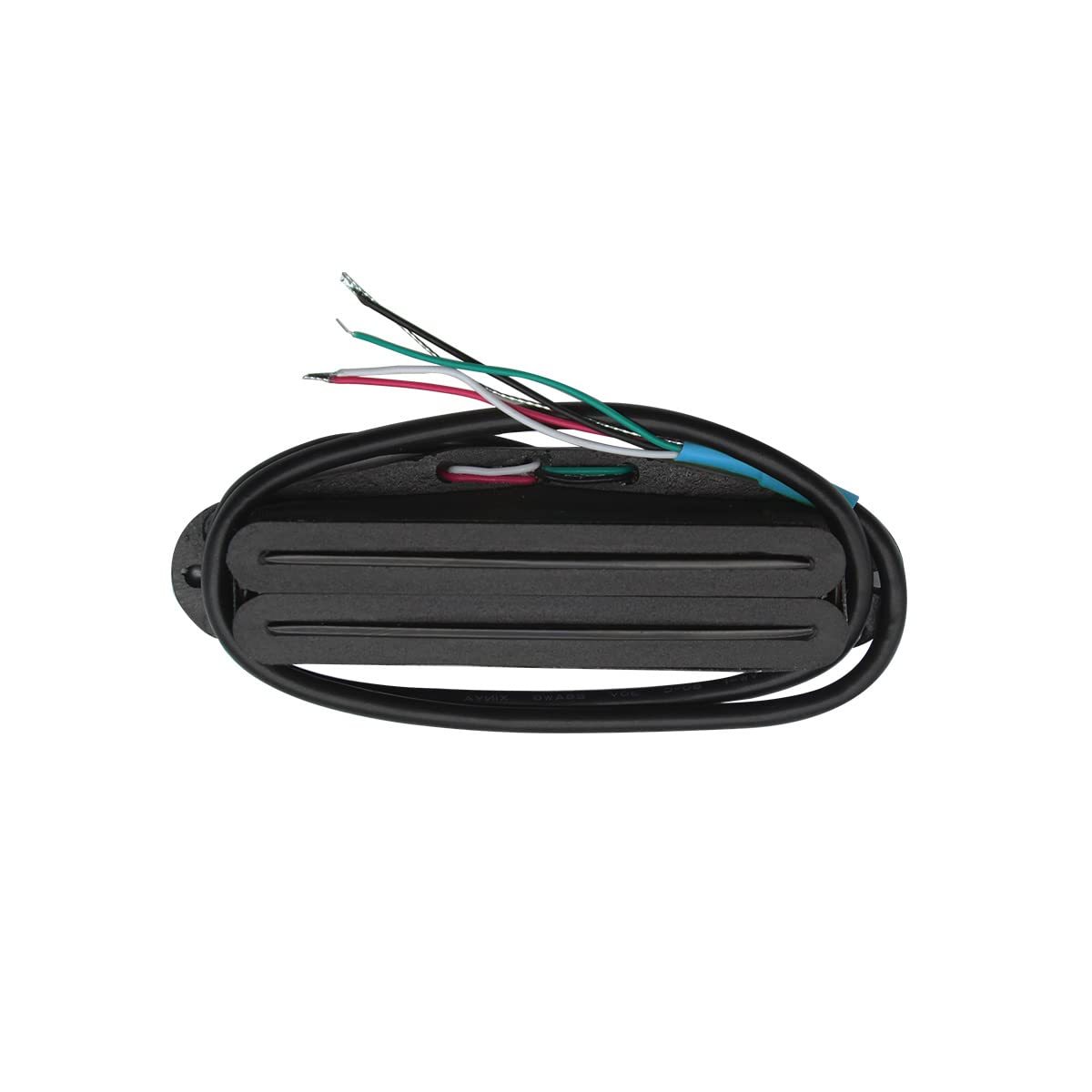 FLEOR Alnico 5 Hot Dual Rail Humbucker Single-Coil-Sized Pickup 9-10K Humbucker Pickup, Full Black